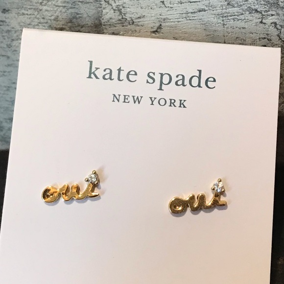 🆕Kate Spade Say Yes Oui Oui Studs Earrings - Picture 3 of 6